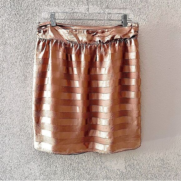 Vintage Diane Von Furstenberg 100% silk pink mini skirt size XS - Picture 2 of 11